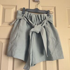Wilfred High Waist Blue Shorts with Structured Fabric